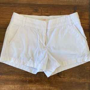 J. Crew White Chino Shorts